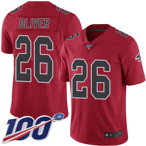 Atlanta Falcons Limited Red Men Isaiah Oliver Jersey NFL Football #26 100th Season Rush Vapor Untouchable->women nfl jersey->Women Jersey